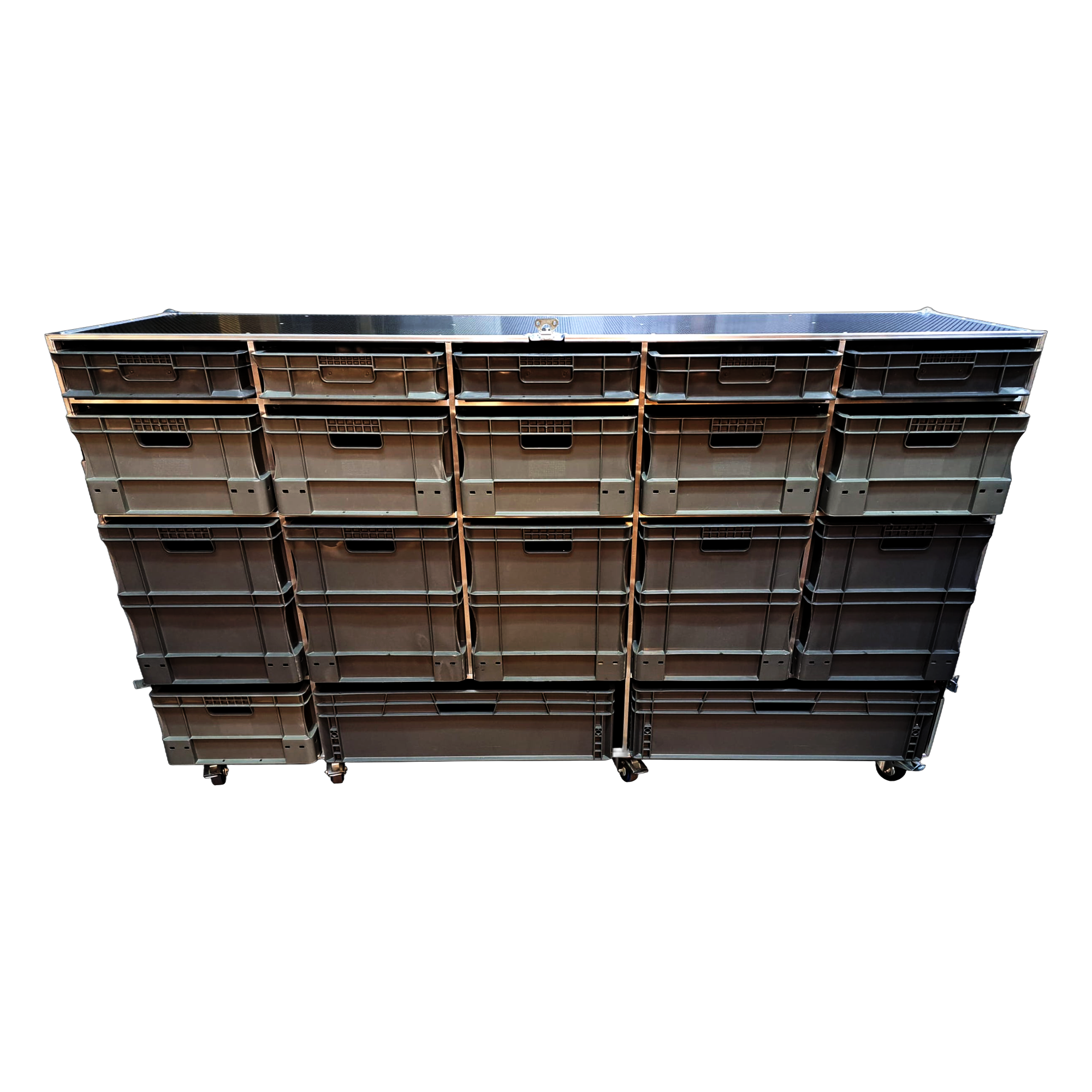 17X Euro Container Flight Case With Removable Front Cover - VME-EC25