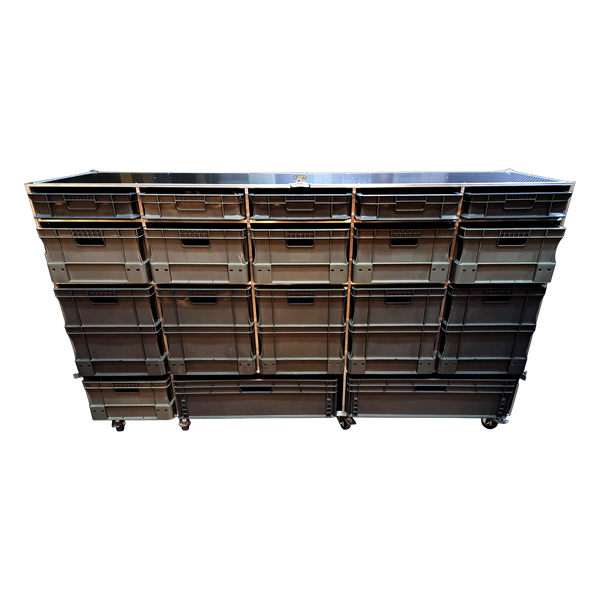 17X Euro Container Flight Case With Removable Front Cover - VME-EC25