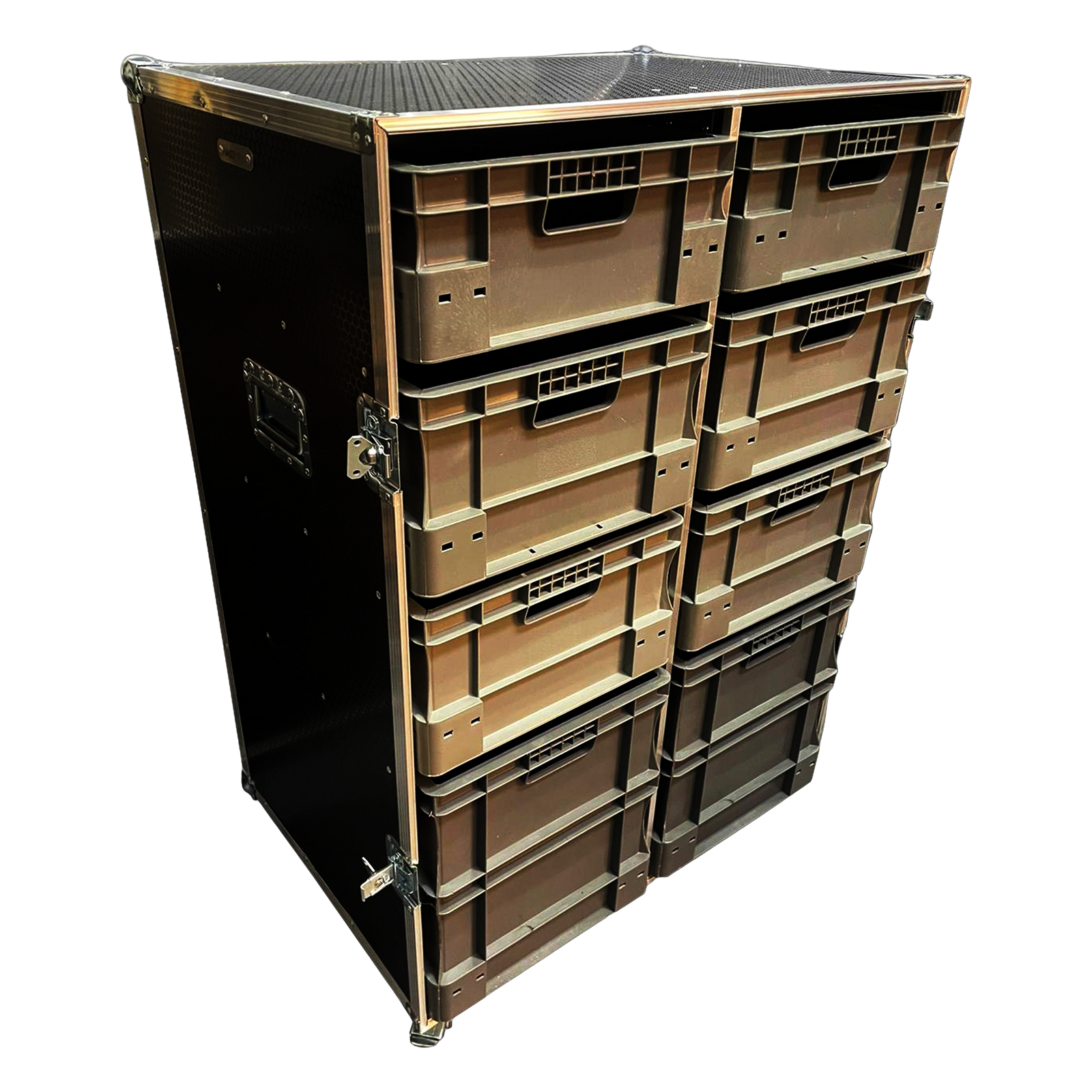 8 Euro Container Flight Case With Removable Front Cover - VME-EC32