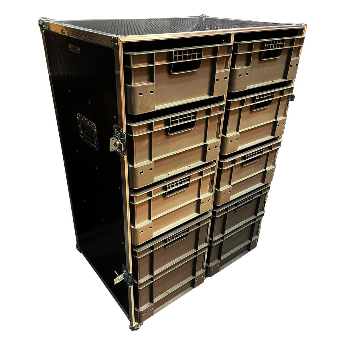 8 Euro Container Flight Case With Removable Front Cover - VME-EC32