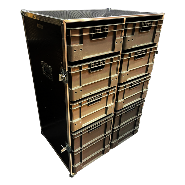 8 Euro Container Flight Case With Removable Front Cover - VME-EC32
