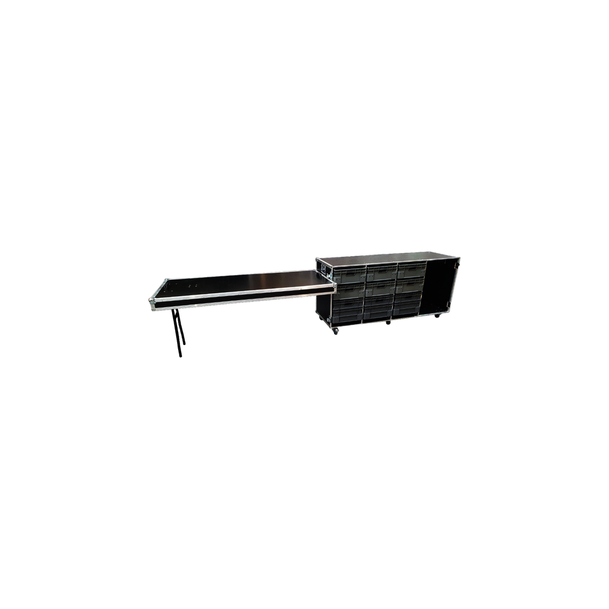 9 X Euro Container Flight Case With Storage Compartment - VME-EC30