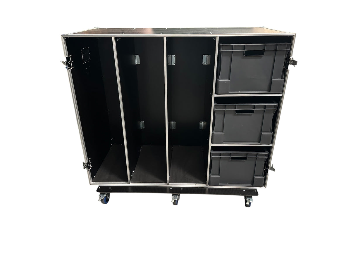 Air Jack Feet & Skates Flight Case VME-AJF8, internal layout