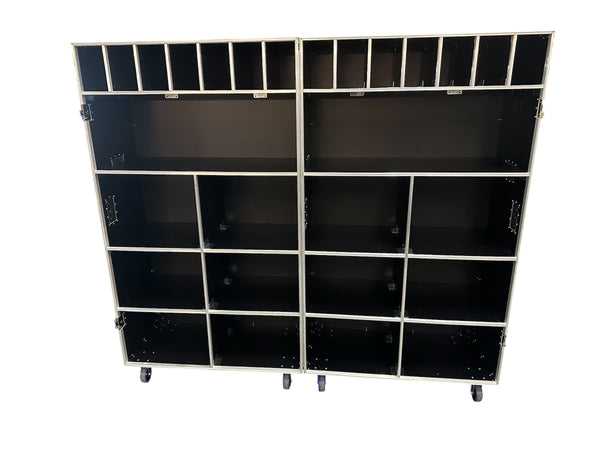 Drivers Race Wear Case VME-RW3, open showing cubby holes and compartments