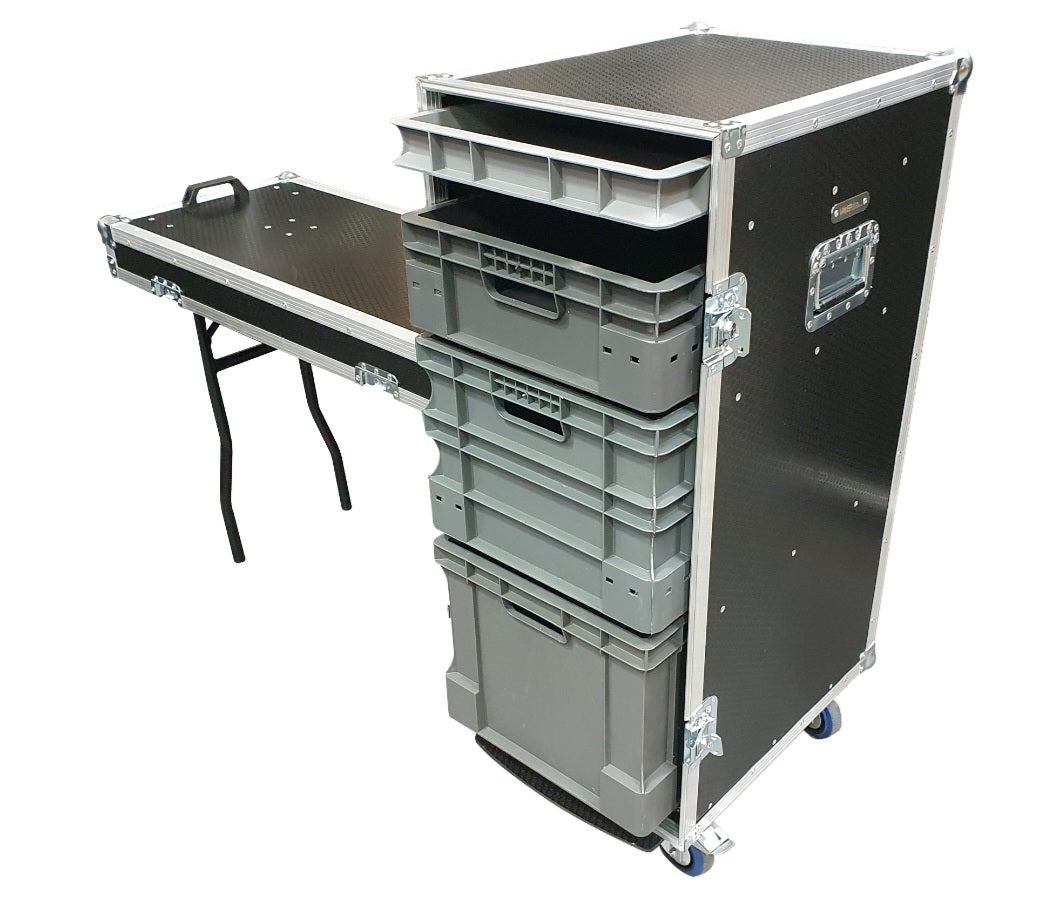 4 x Euro Container Flight Case With Side Table - VME-EC26. view 3