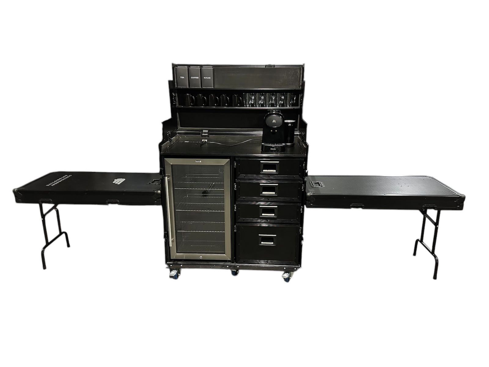 Hospitality Flight Case With Glass Front Fridge, Cups & Coffee Machine VME-HC1B view 2