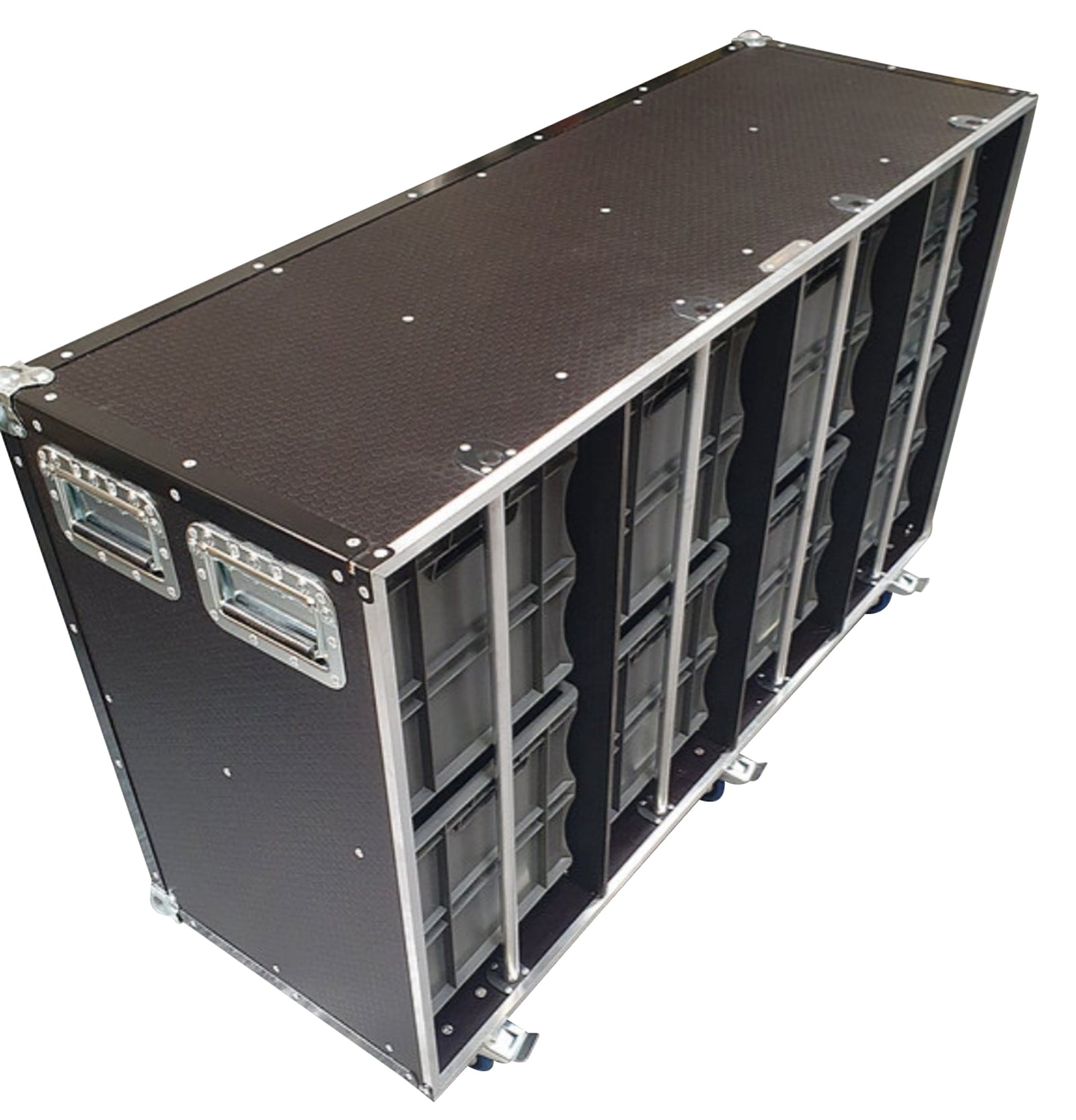 Small Open Front Roll Cabinet With 9 Removable Boxes -VME-EC8 view 2