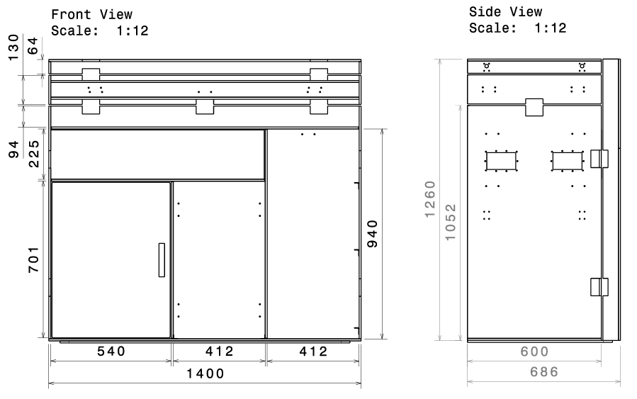 Hospitality Case With Sink, Water Boiler & TV - VME-HC13 view 3
