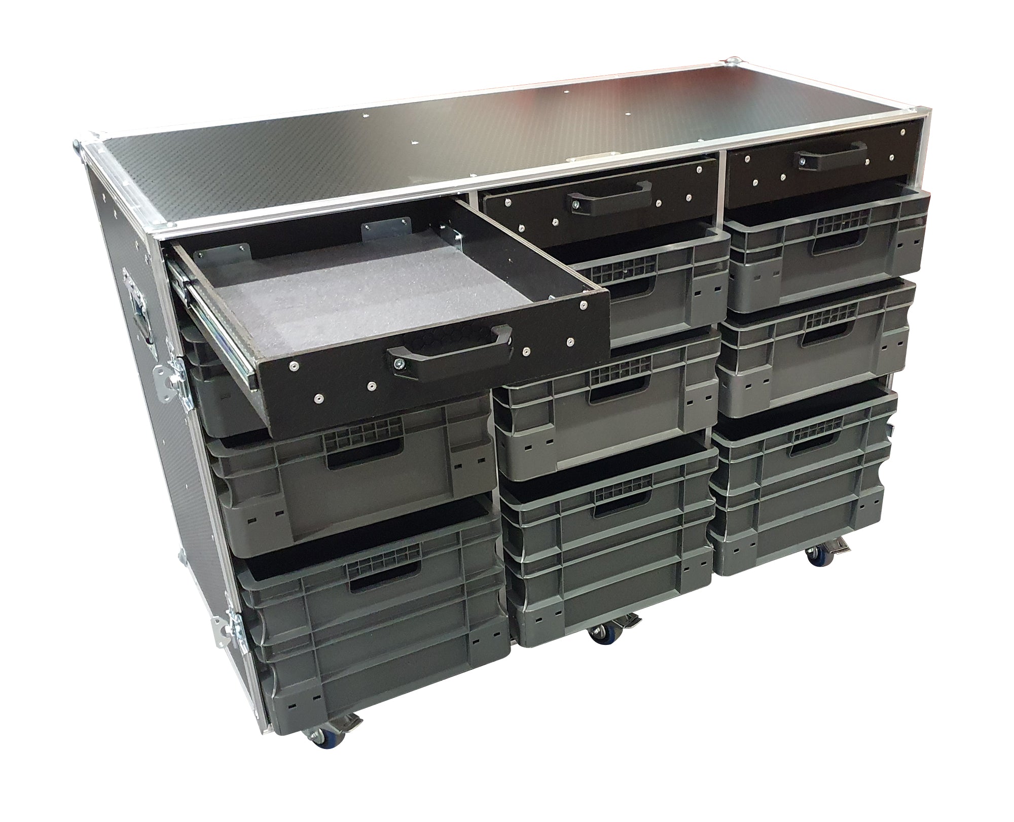 9 Box Euro Container Case With 3 X Draws - VME-EC1 view 3