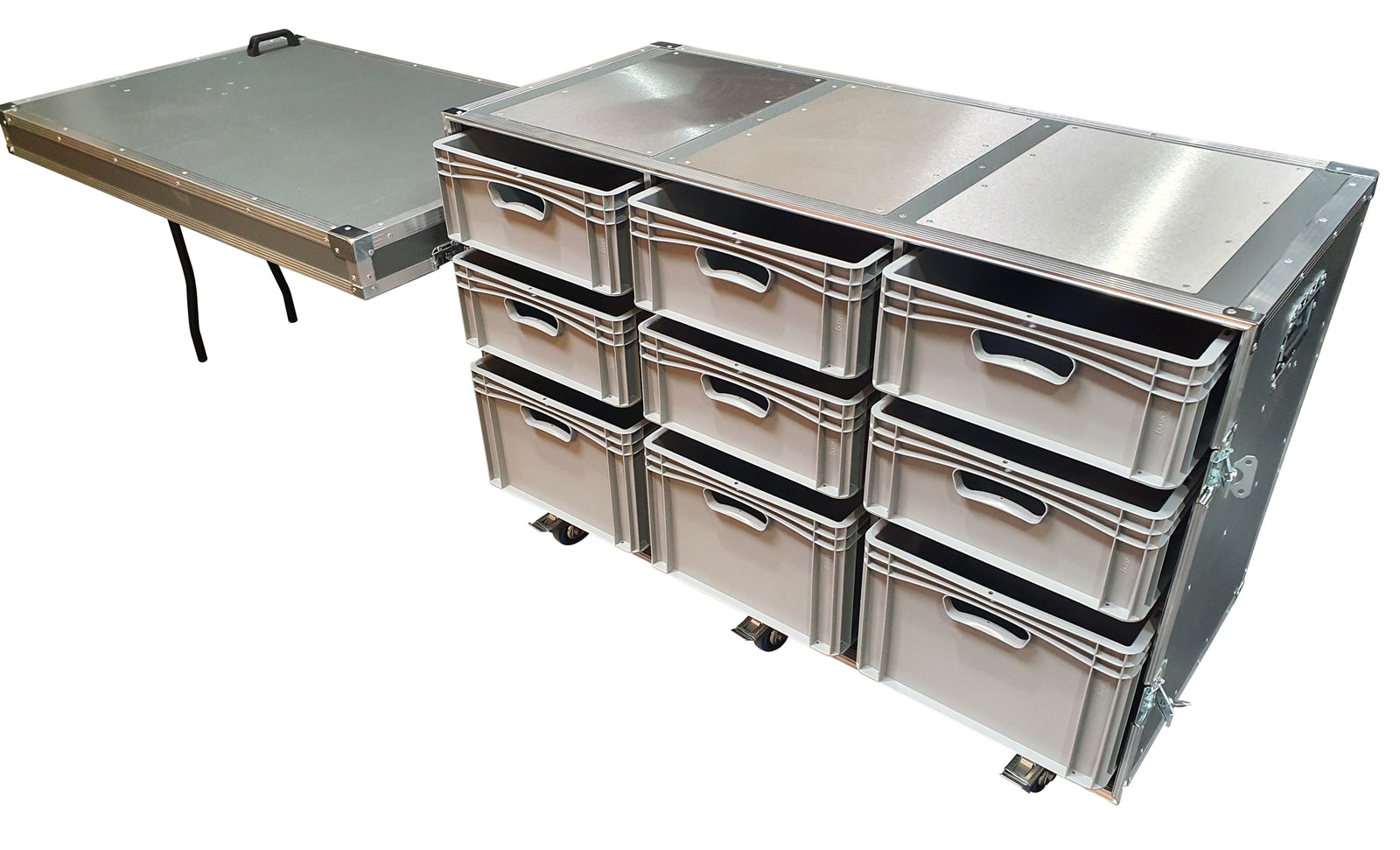 Grey 9 Draw Roll Cabinet VME-EC23