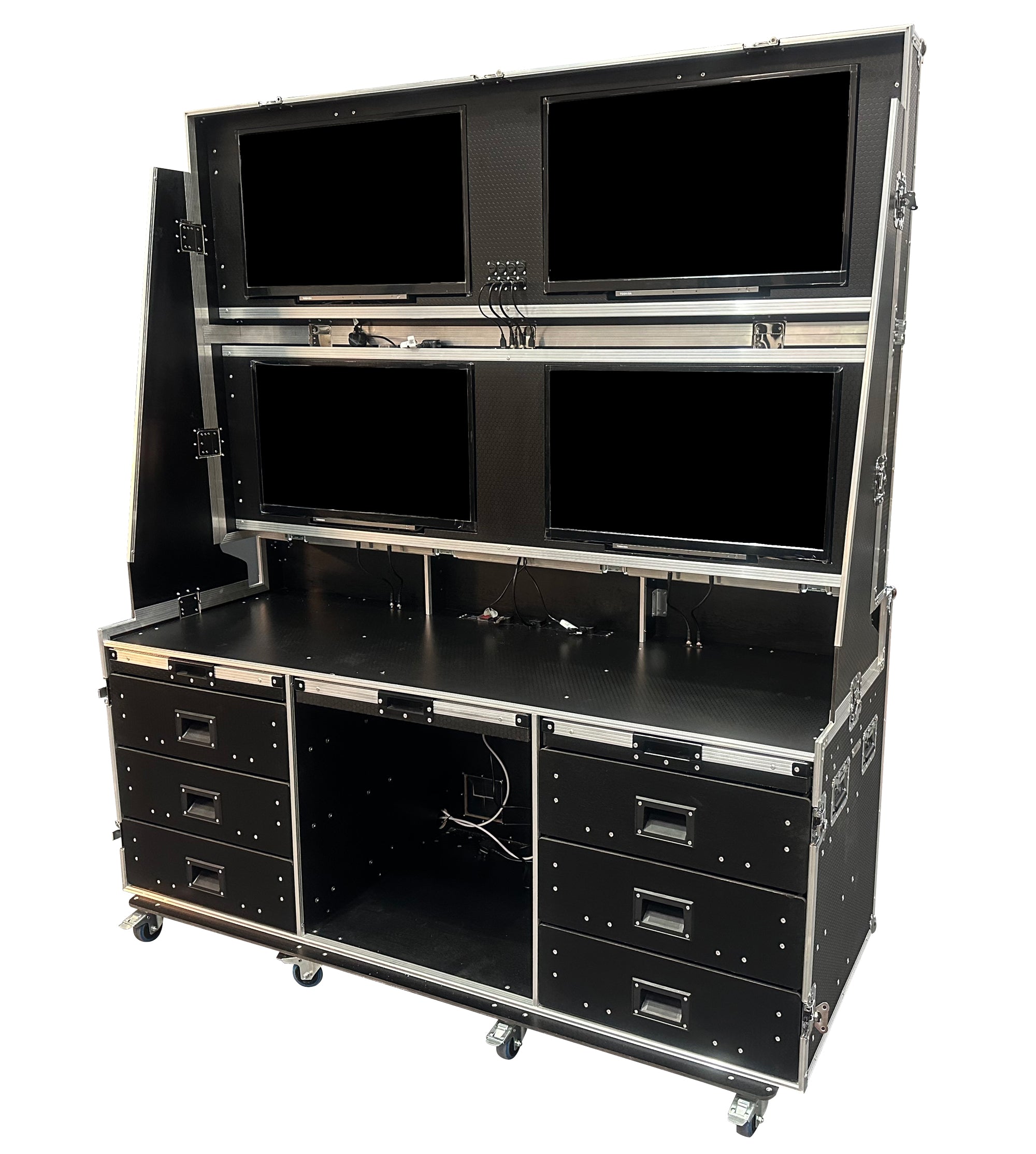 4 x 32" Data Station Flight Case - VME-Data22 view 2