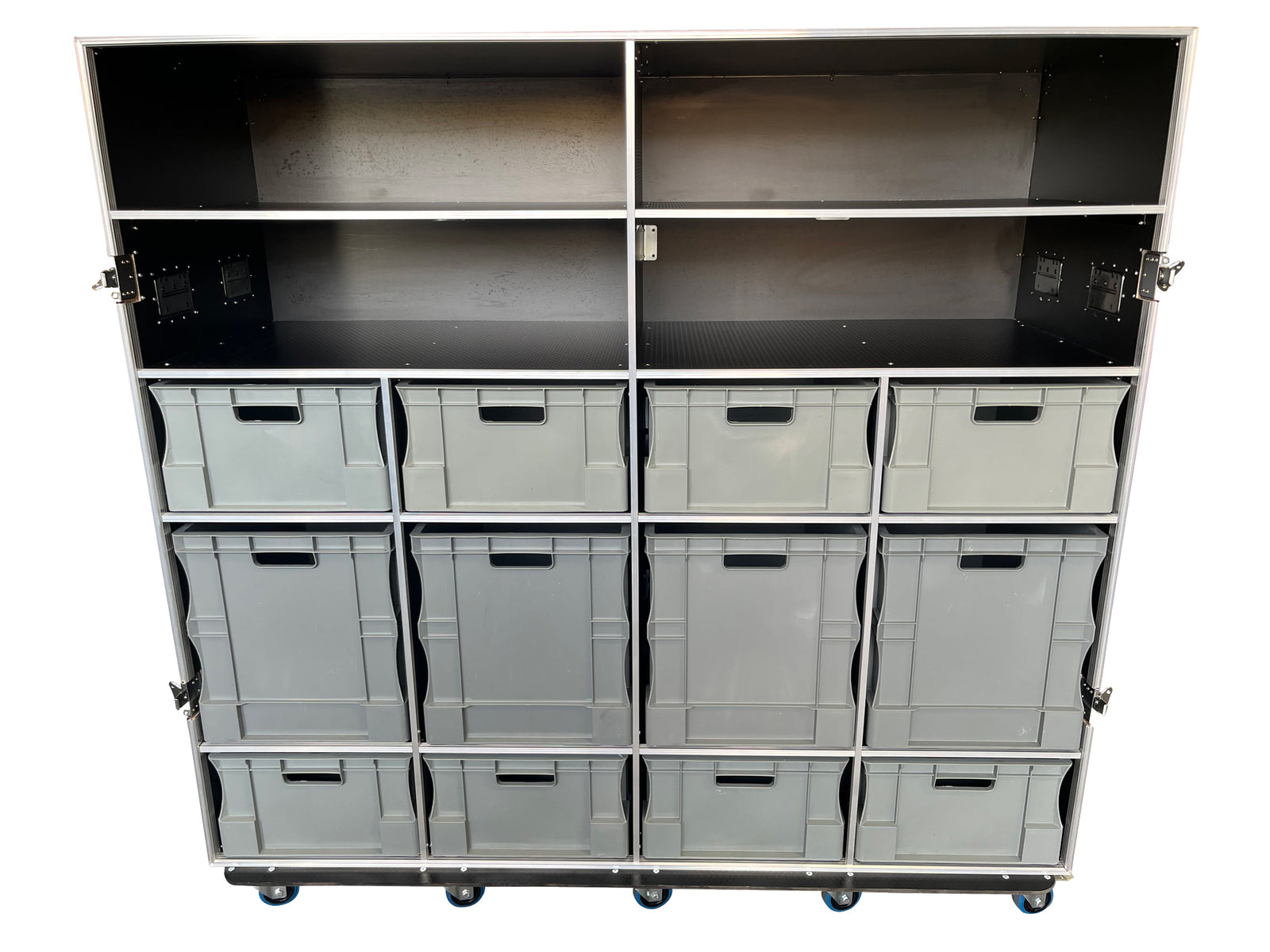 Large Euro Container Flight Case With Shelves - VME-EC41