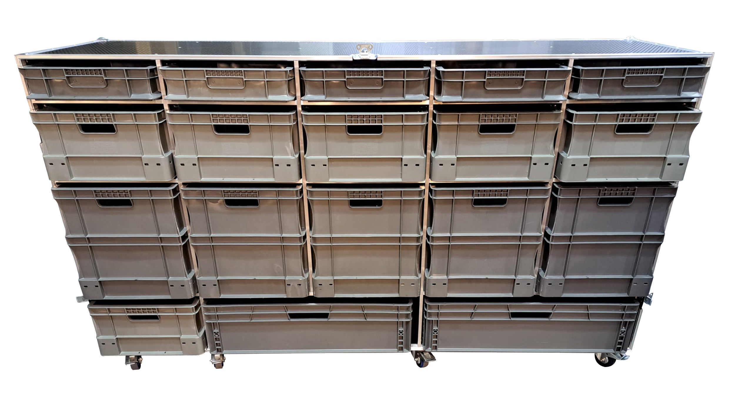 17X Euro Container Flight Case With Removable Front Cover - VME-EC25
