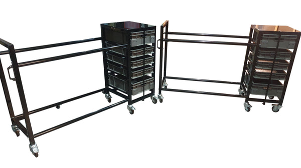 2 x Tyre Rack With Removable Storage Boxes - 1200mms