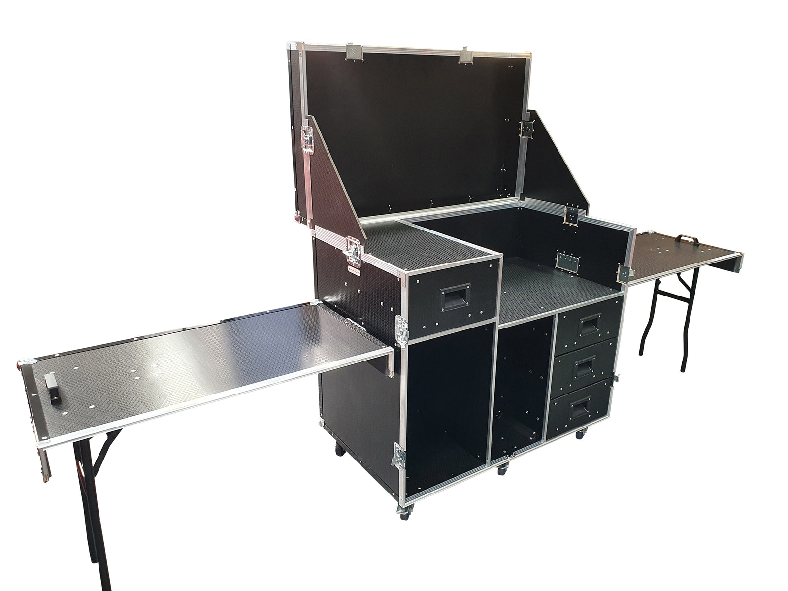 Camping Gas Cooker Hospitality Flight Case With Side Tables - VME-HC7