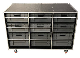 2 x Open Front Roll Cabinet - 9 Boxes