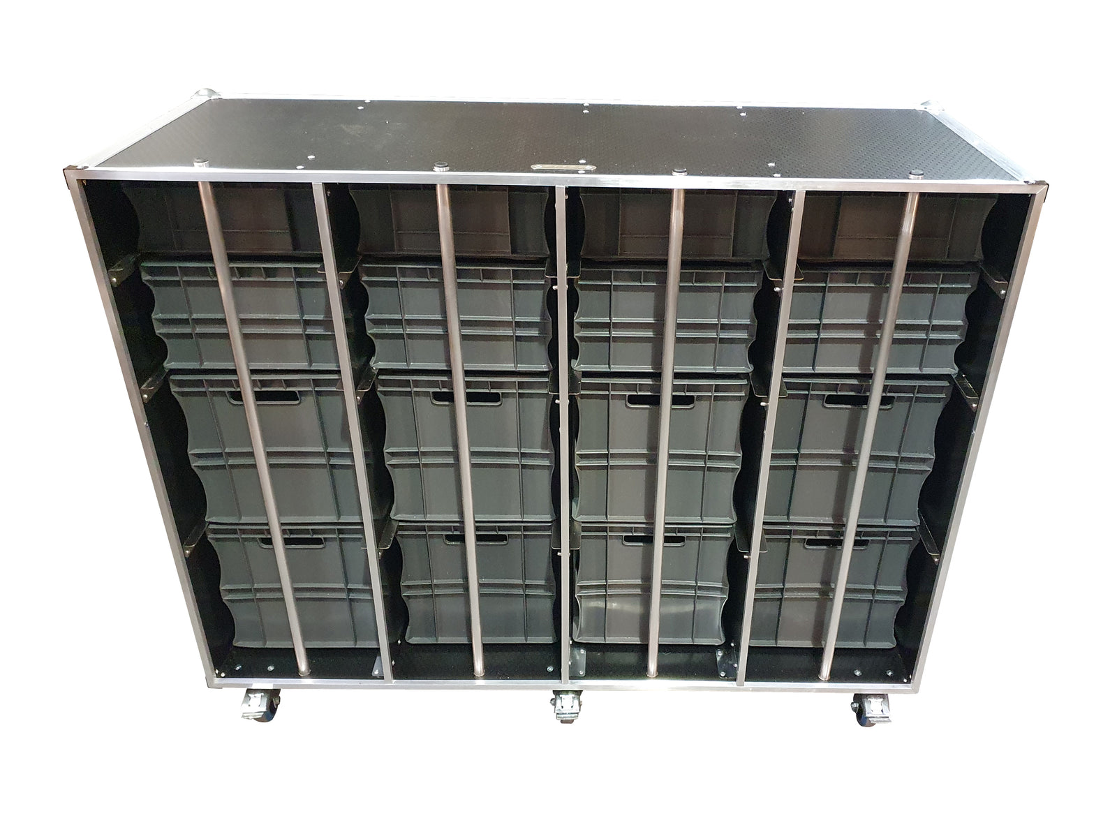 Open Front Roll Cabinet With 16 Removable Boxes - 30x40cm Box -VME-EC10