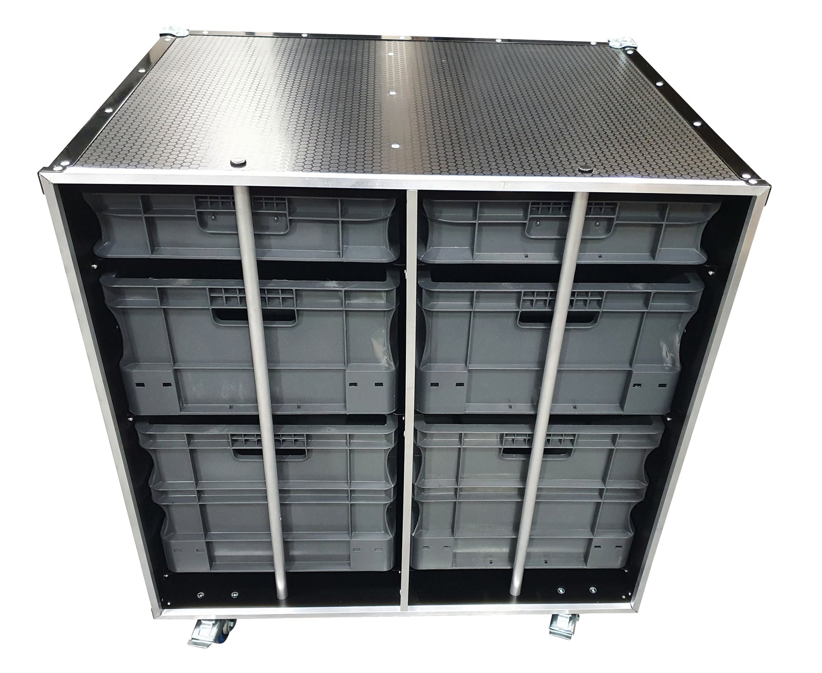 Small Open Front Flight Case Roll Cabinet - VME-EC7