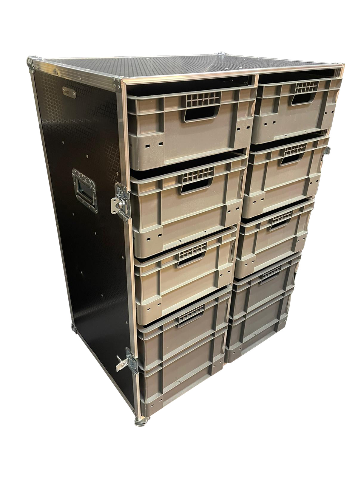 8 Euro Container Flight Case With Removable Front Cover - VME-EC32