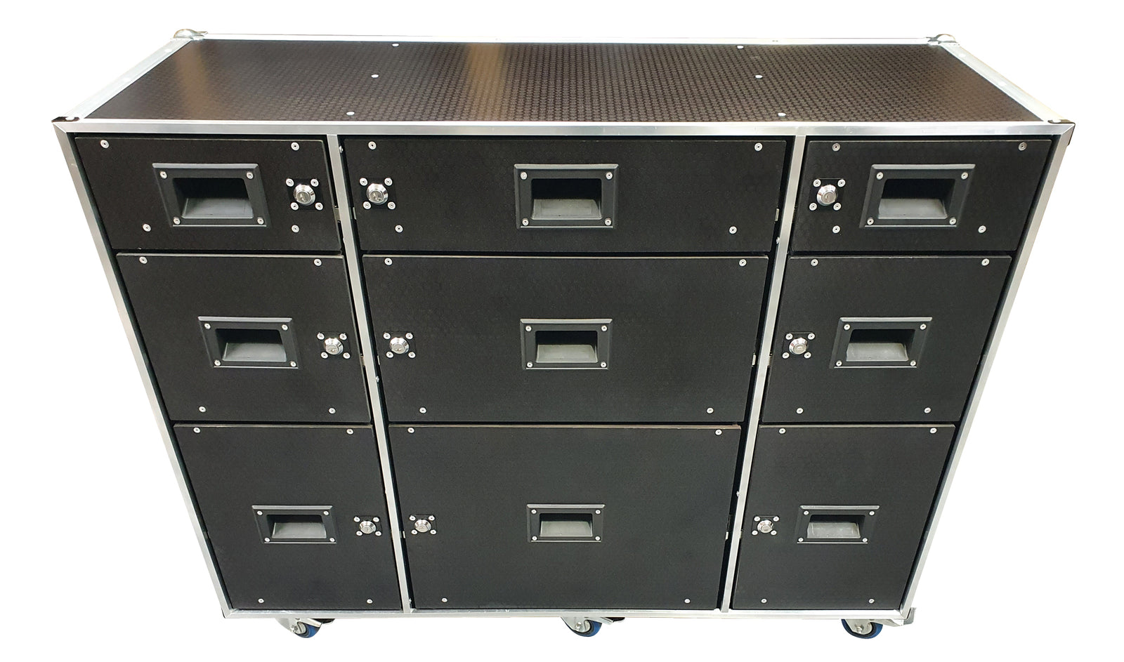 Open Front Roll Cabinet With Lockable Draws VME-Draw3