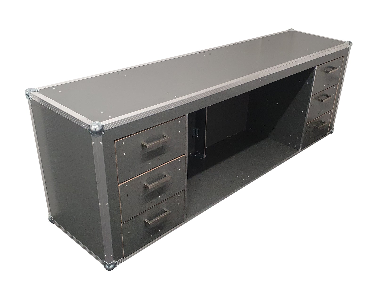 Flight Case Desk Workstation - VME-Draw4
