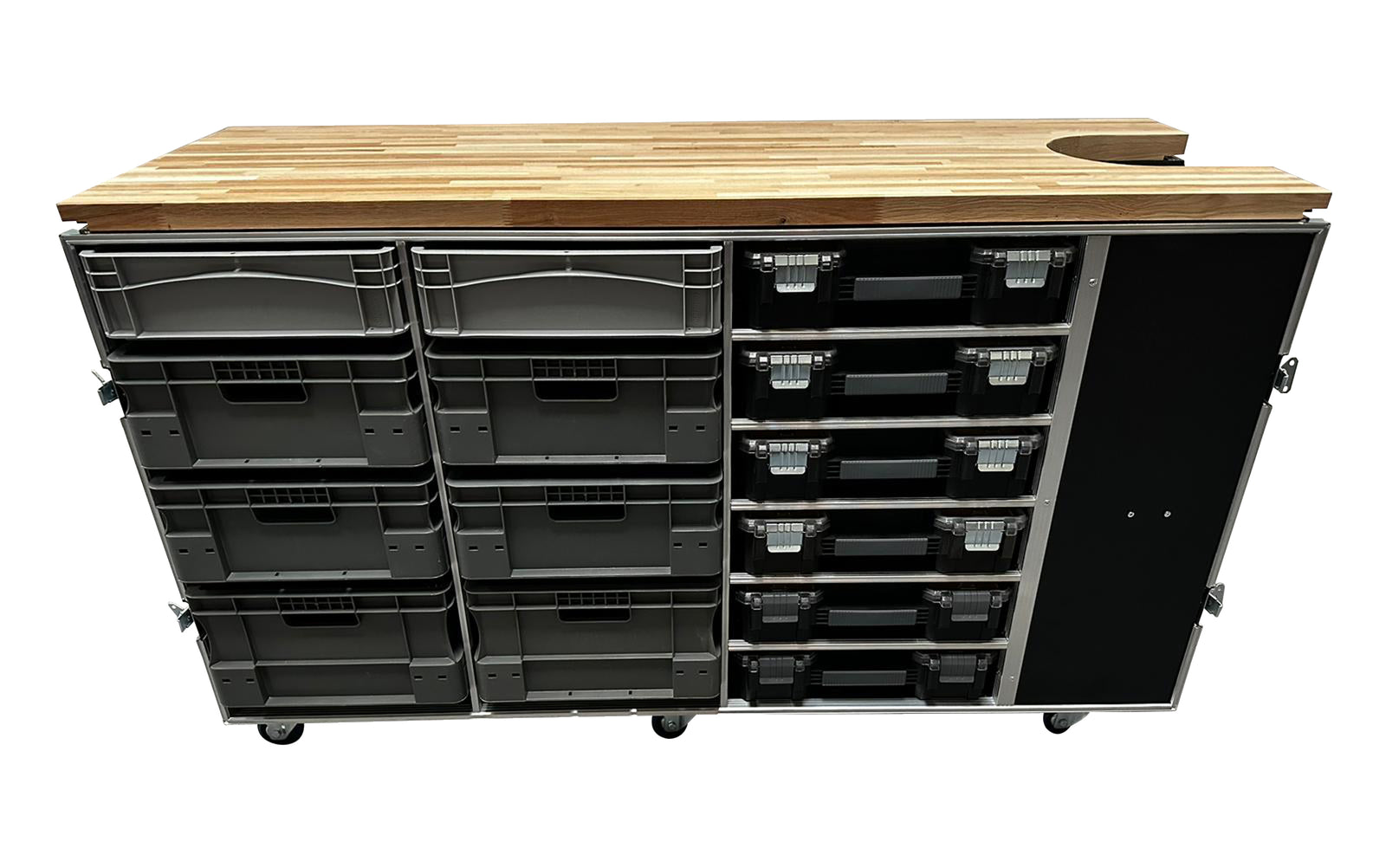 VMEP Workbench Flight case With Euro Containers & Stanley Boxes VME-Weld2.