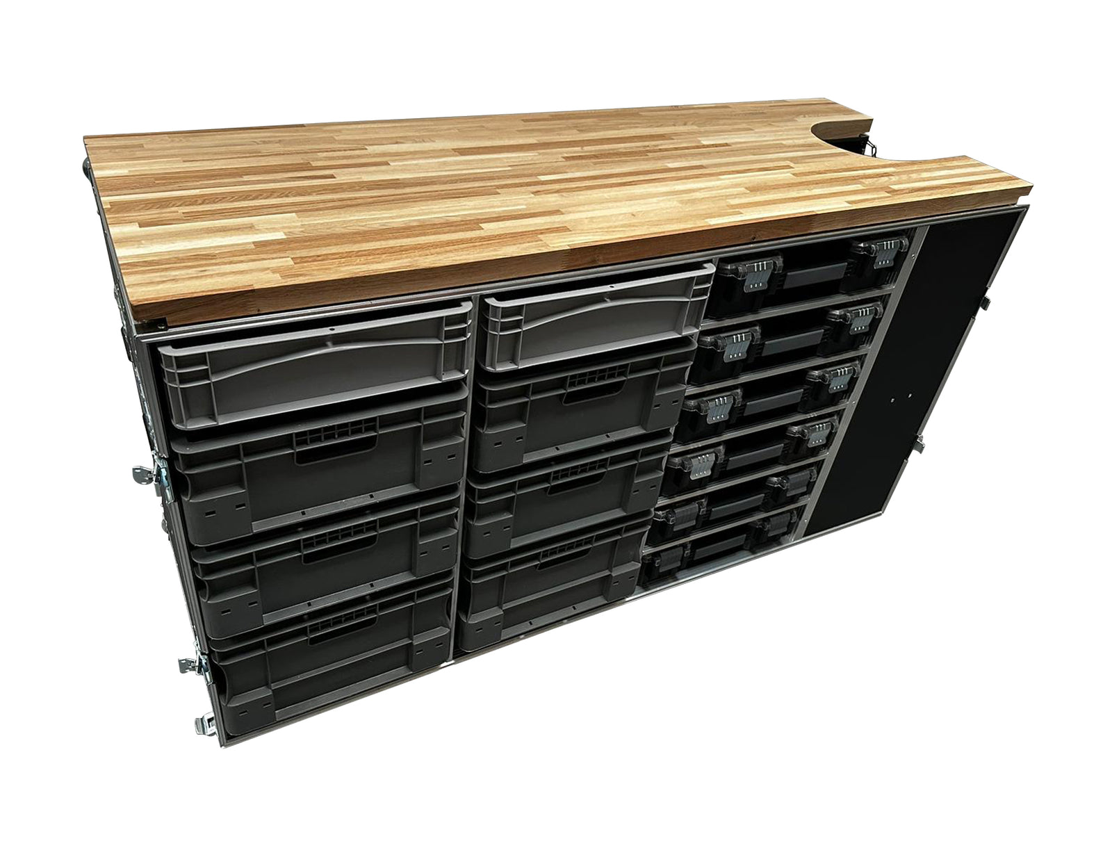VMEP Workbench Flight case With Euro Containers & Stanley Boxes VME-Weld2. view 3