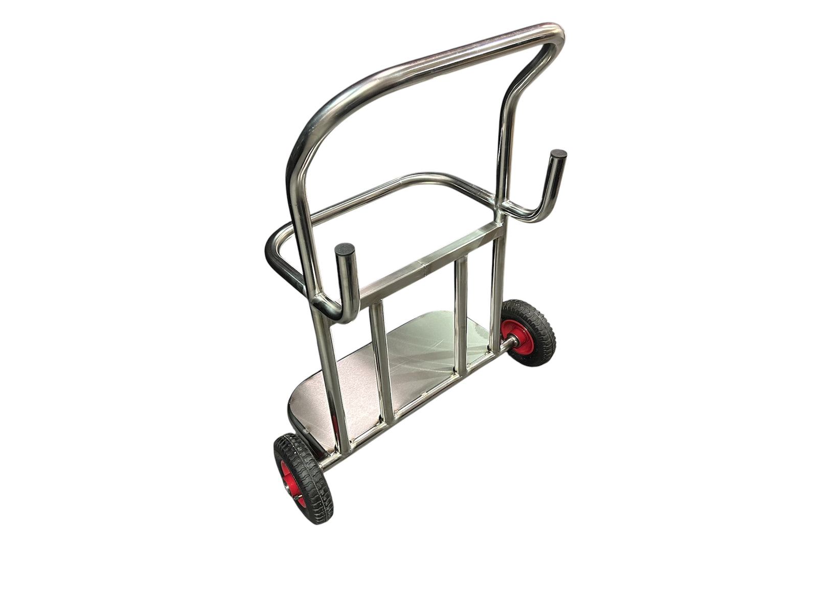 Double Air Jack Bottle Trolley - Stainless Steel view 2