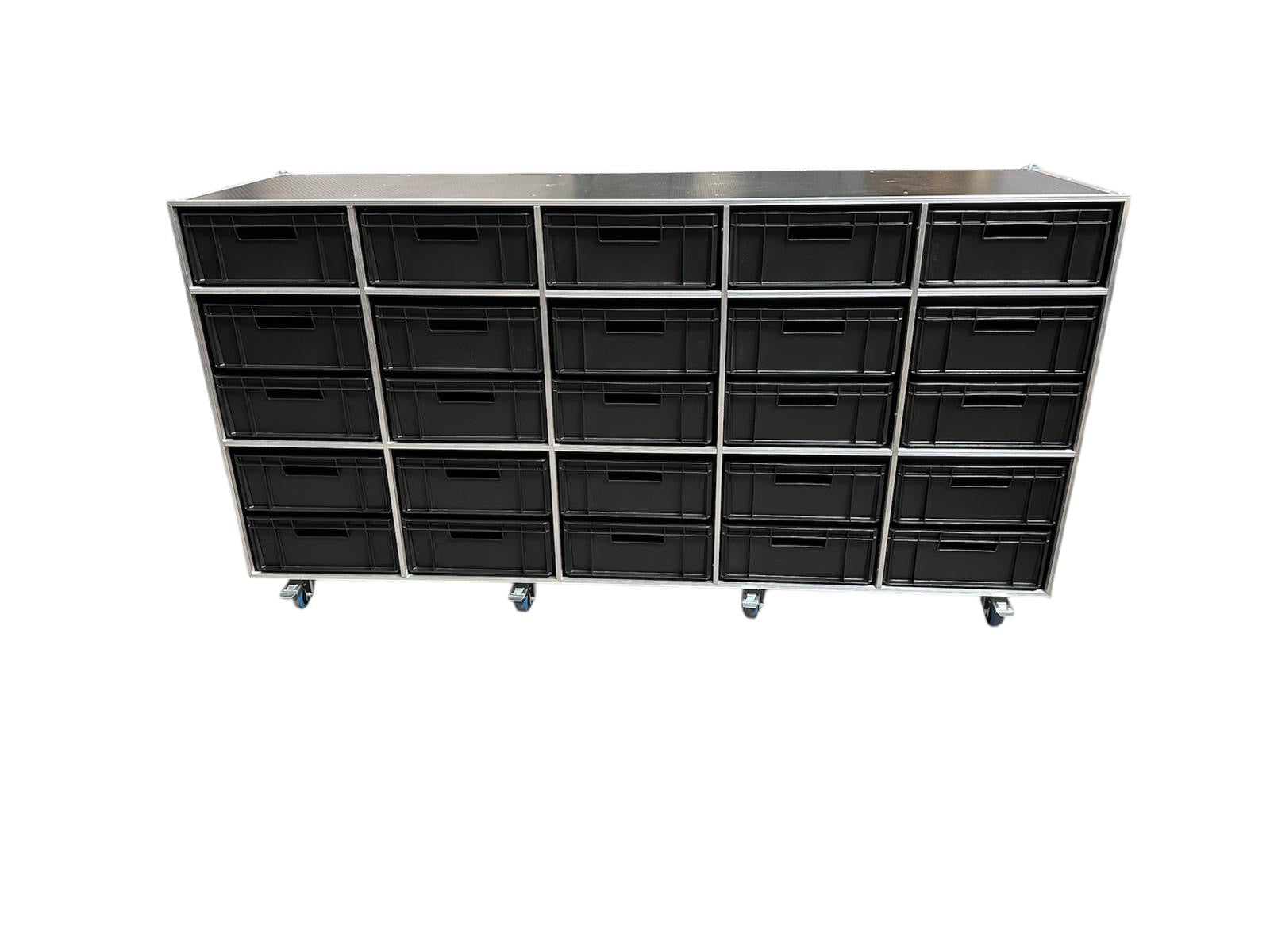 Open front Euro container Flight Case - VME-EC42 view 2