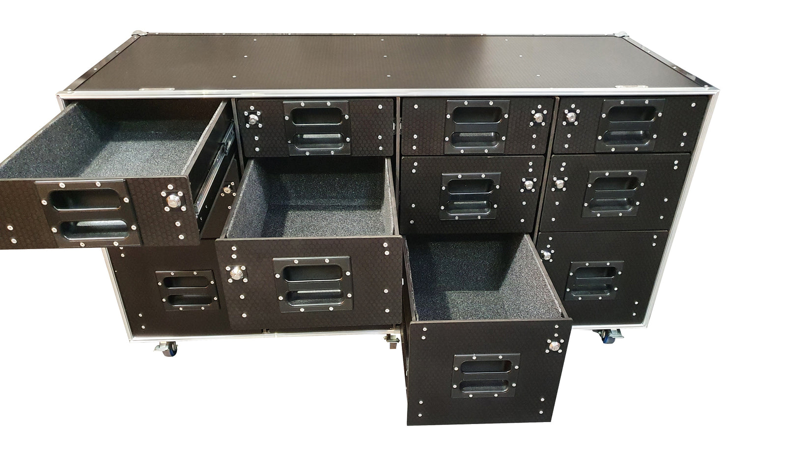 Flight Case Roll Cabinet With 12 Lockable Draws VME-T2 view 2