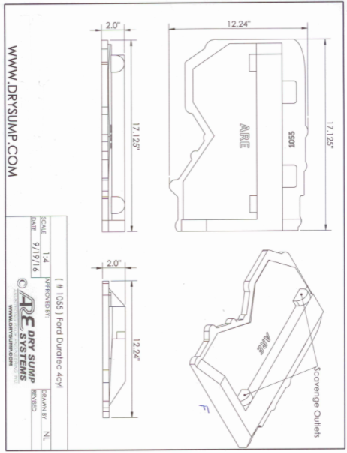 ARE Ford Duratec 2.0 Ecoboost Dry Sump Pan view 2