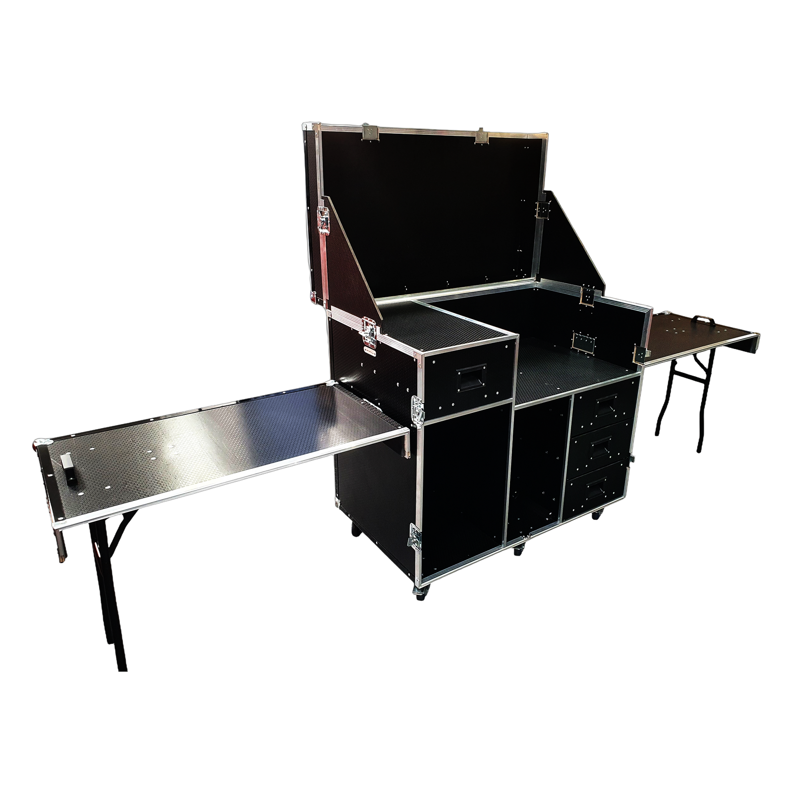 Camping Gas Cooker Hospitality Flight Case With Side Tables - VME-HC7