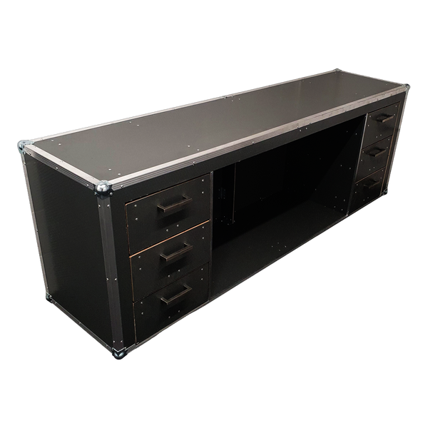 Flight Case Desk Workstation - VME-Draw4