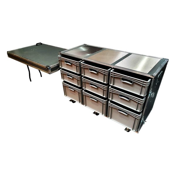 Grey 9 Draw Roll Cabinet VME-EC23