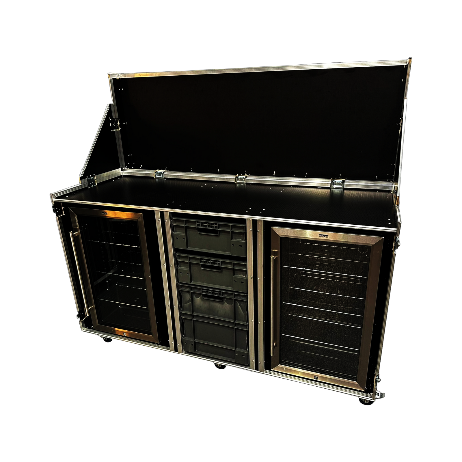 Hospitality Case With Two Fridges & Euro Containers - VME-HC18