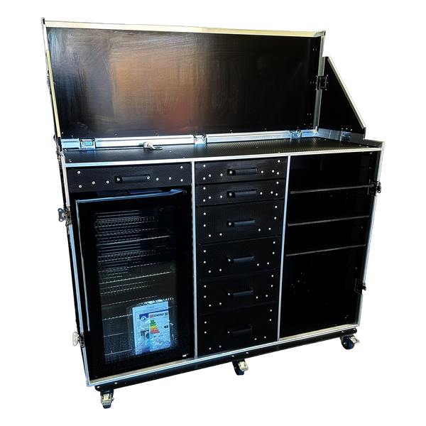 Hospitality Flight Case With Fridge, Draws & Table - VME-HC23