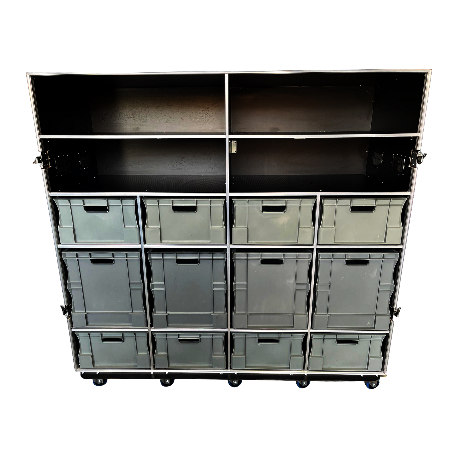 Large Euro Container Flight Case With Shelves - VME-EC41