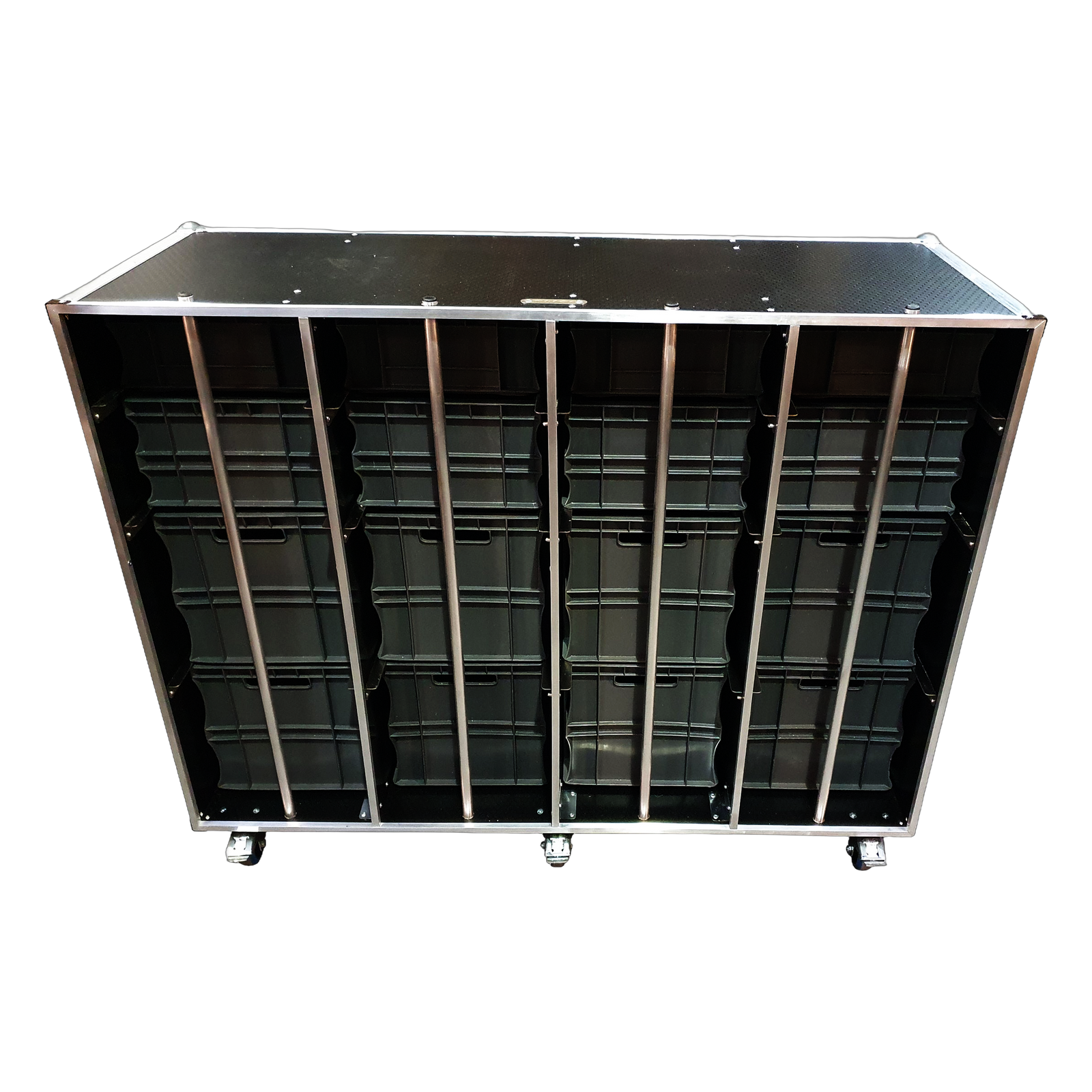 Open Front Roll Cabinet With 16 Removable Boxes - 30x40cm Box -VME-EC10