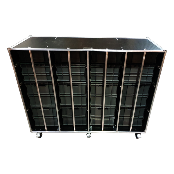 Open Front Roll Cabinet With 16 Removable Boxes - 30x40cm Box -VME-EC10