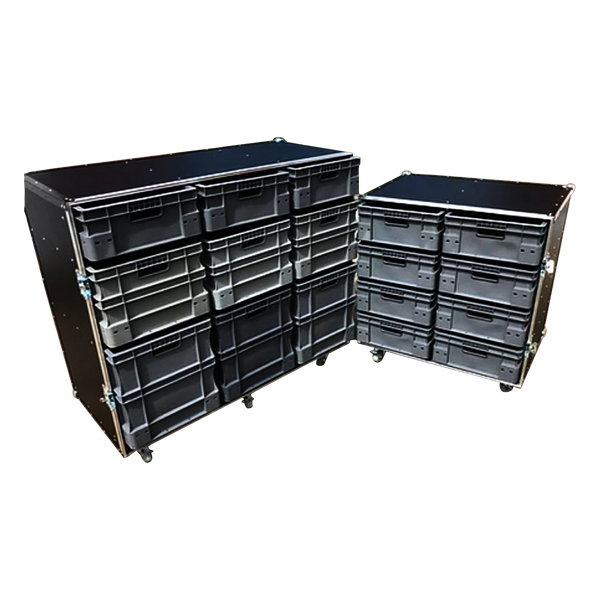 Pit Kit - 1x large ,1 x small (with single piece removable covers) & tyre rack