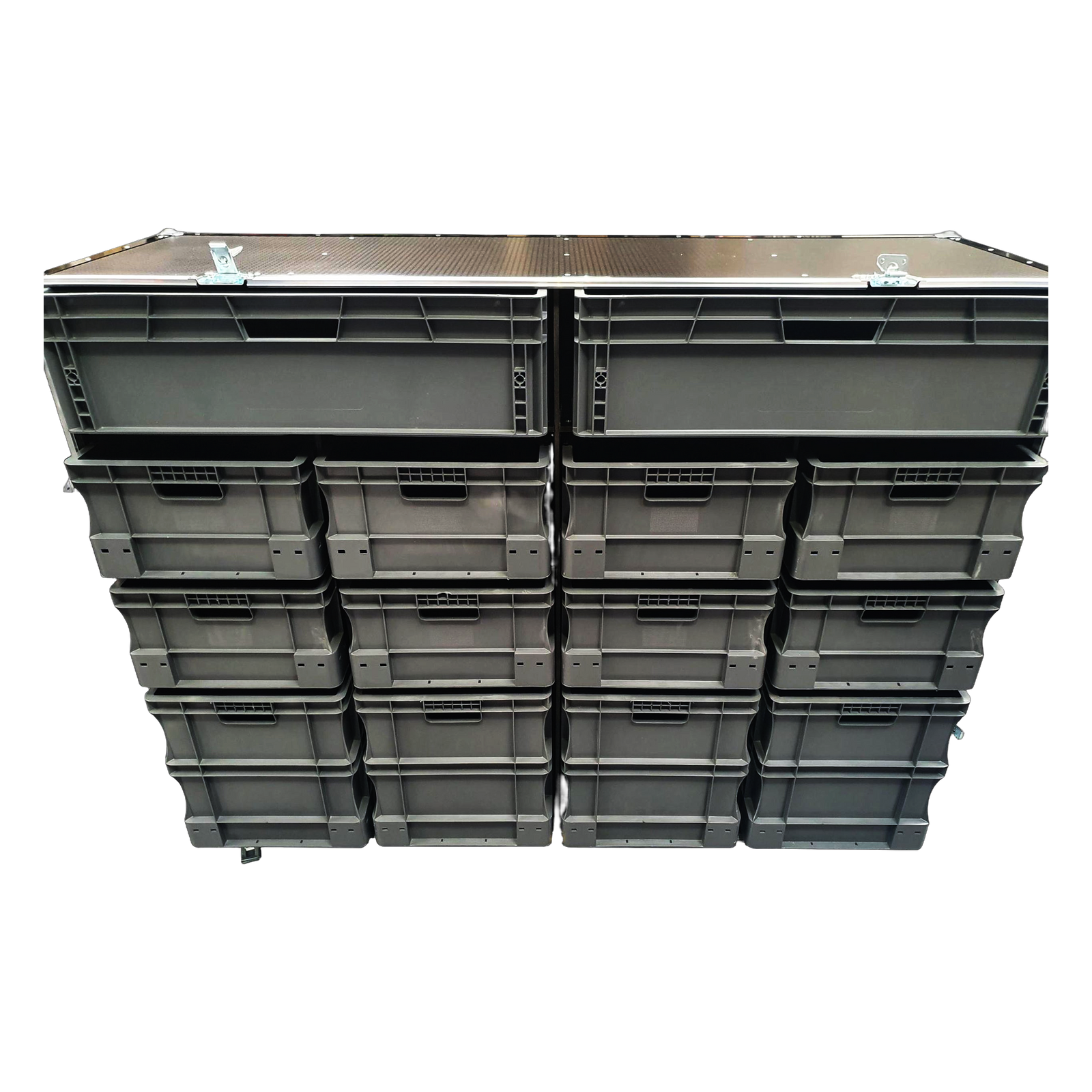 Roll Cabinet Flight Case With 14 Removable Boxes VME-EC18