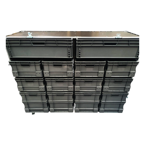 Roll Cabinet Flight Case With 14 Removable Boxes VME-EC18