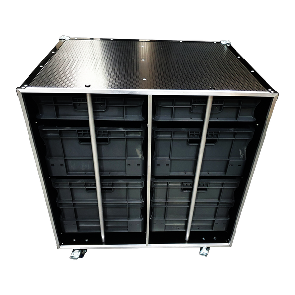 Small Open Front Flight Case Roll Cabinet - VME-EC7