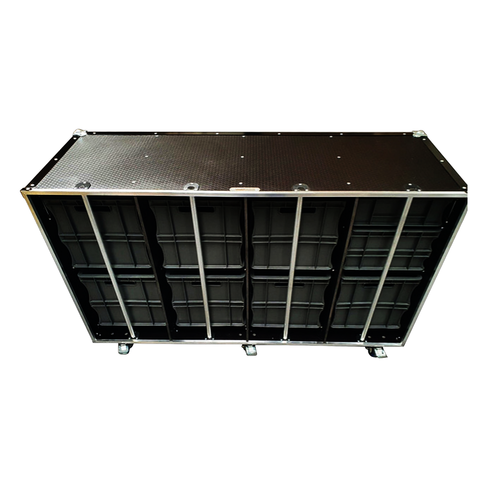 Small Open Front Roll Cabinet With 9 Removable Boxes -VME-EC8