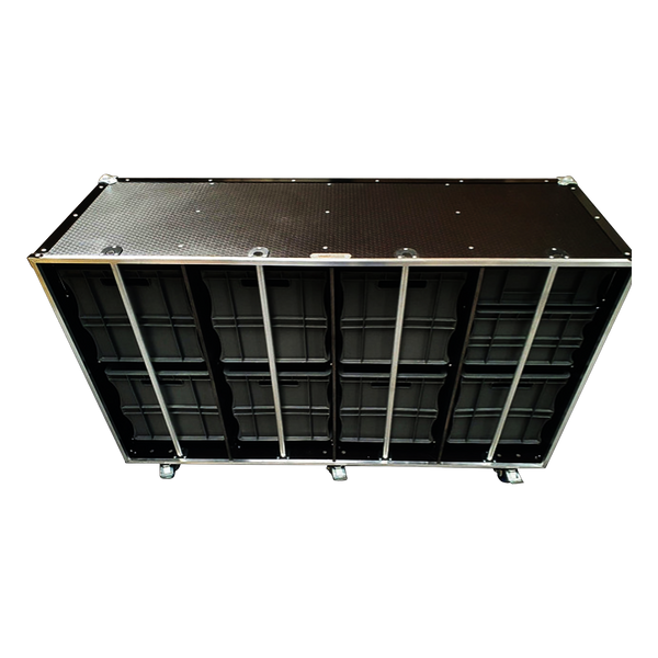 Small Open Front Roll Cabinet With 9 Removable Boxes -VME-EC8