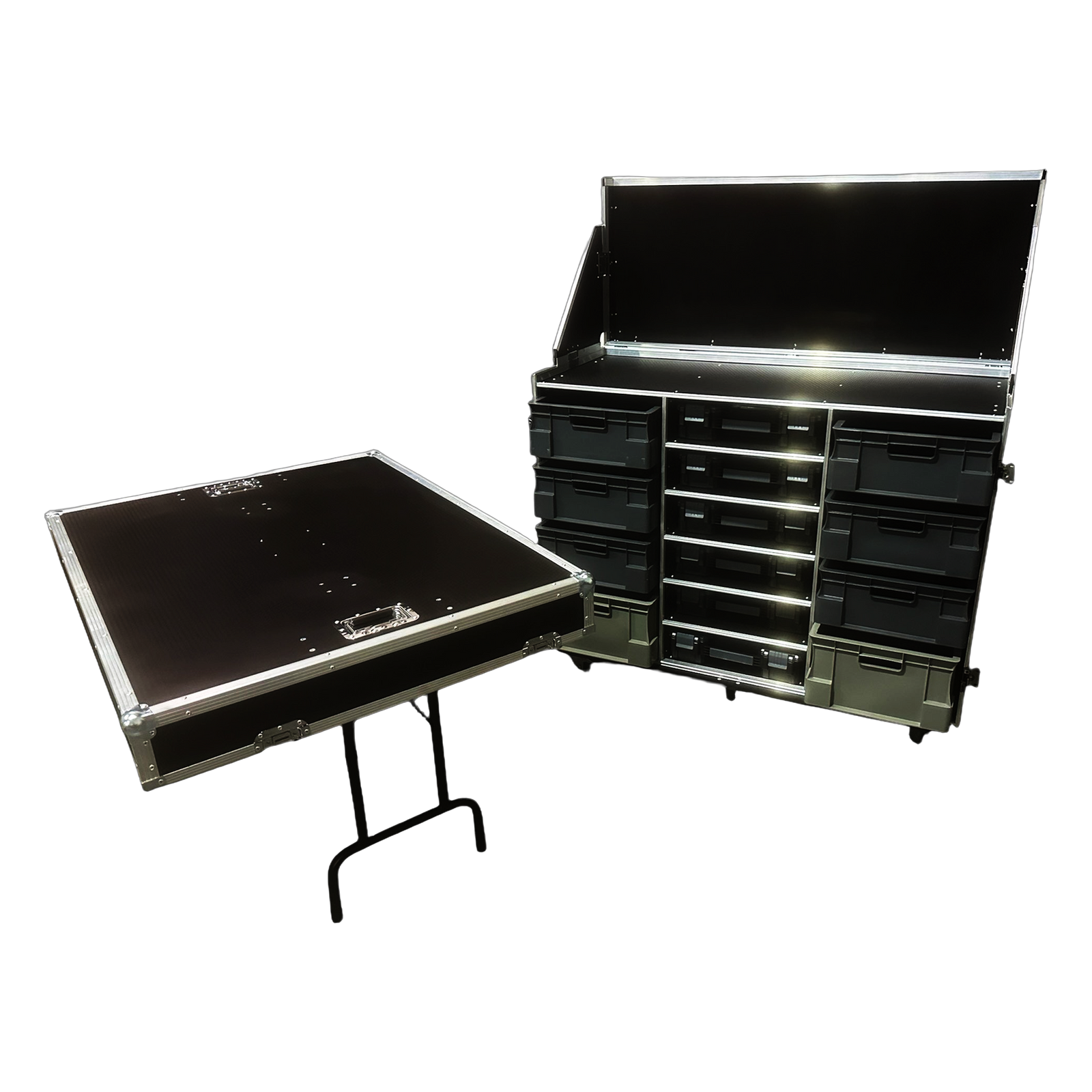 Stanley Fat Max & Euro Container Flight Case With Stand Alone Table - VME-SFM1