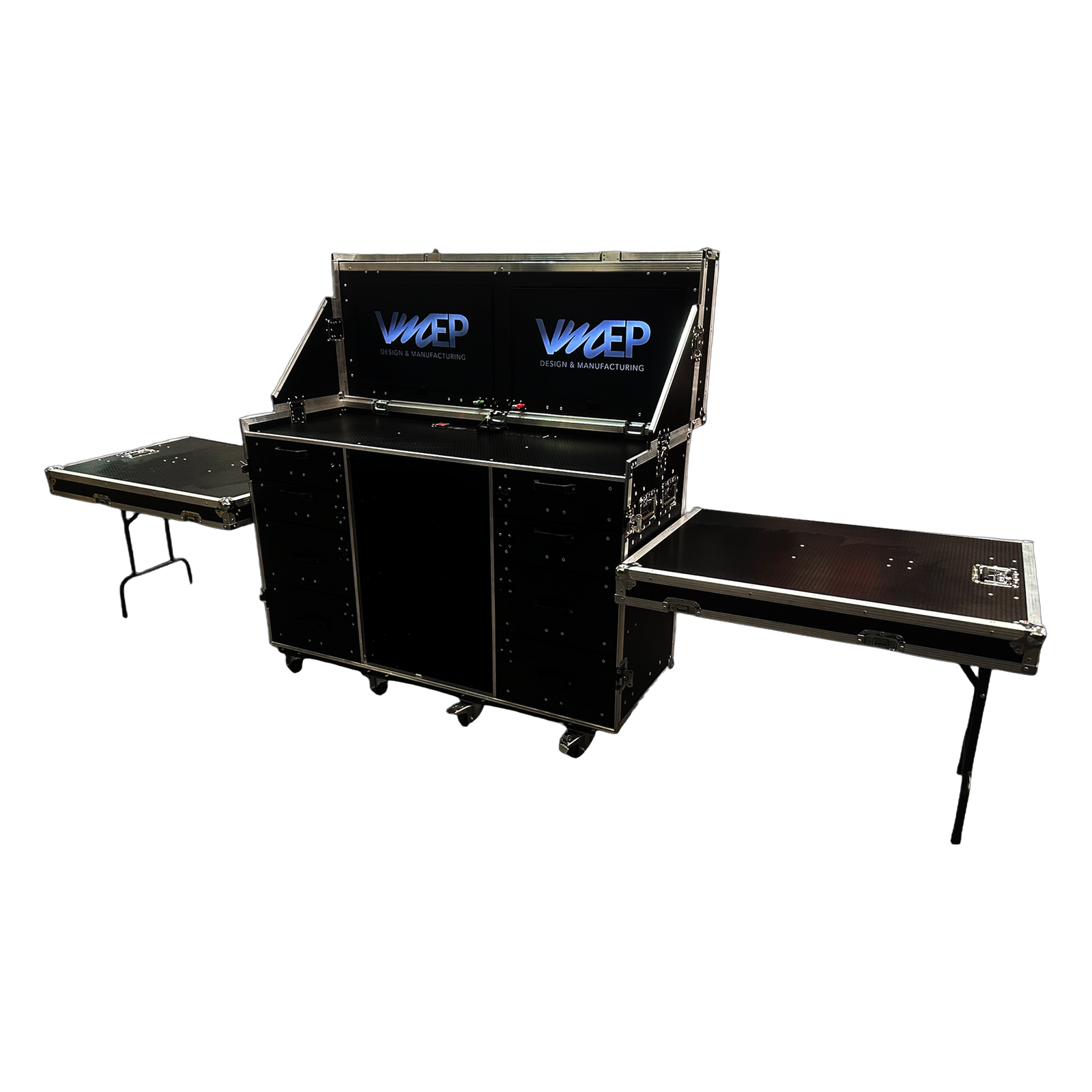 VMEP Data Station Flight Case With 2 X 28" Smart TV's - VME-Data13