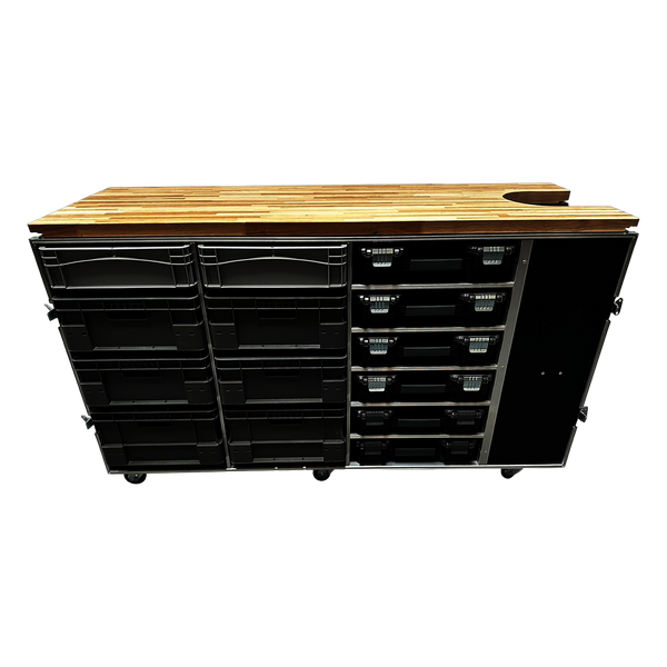 VMEP Workbench Flight case With Euro Containers & Stanley Boxes VME-Weld2.
